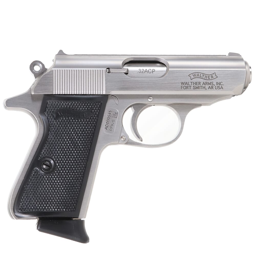 Walther Arms PPK/S .32 ACP Stainless 3.3" Barrel Pistol w/(2) 8rd Magazines 4796022