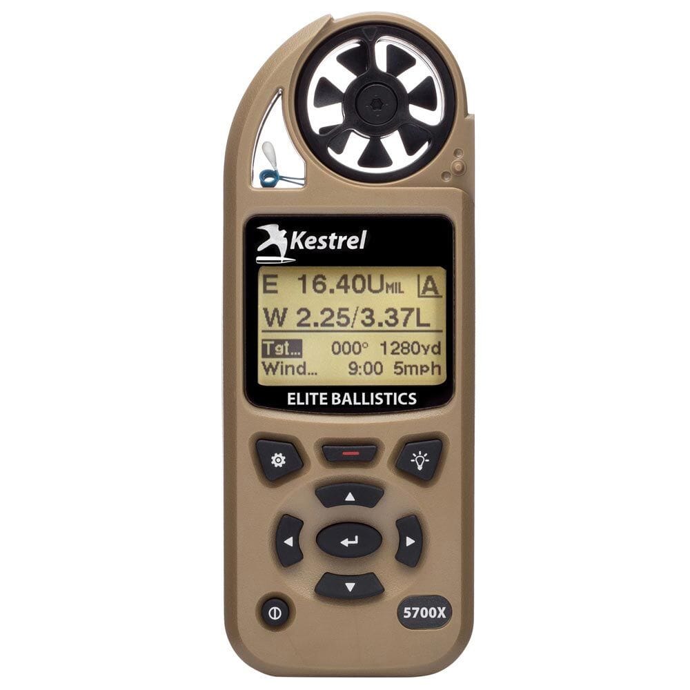 Kestrel 5700X Elite Weather Meter w/Applied Ballistics w/LiNK Berry Compliant Desert Tan 0857XALTANM