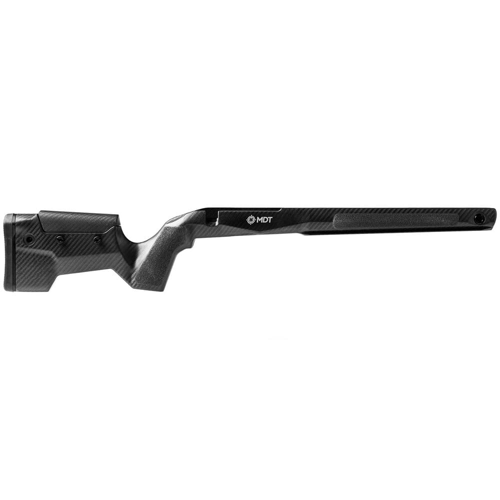 MDT CRBN Remington 700 SA RH Fixed Clearcoat Carbon Fiber Chassis w/ARCA Rail & No Bottom Metal 109559-CCF