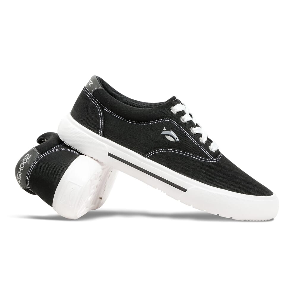 Fishooz Women's Sunbrella Lace Black/White Shoes SBR-WLC-BLK-W