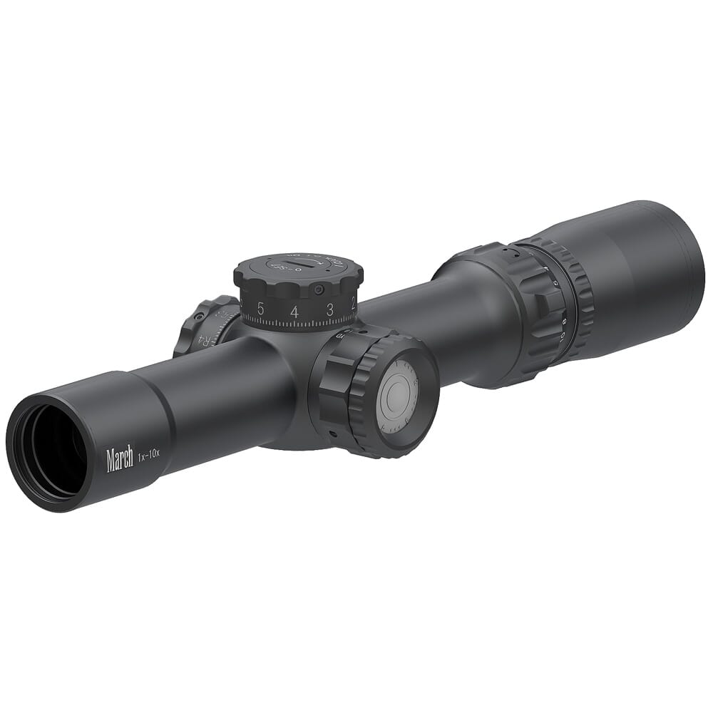 March Compact Tactical 1-10x24mm SFP FD-1 Reticle 0.1MIL 6Level Illum Riflescope D10V24TIML-FD-1