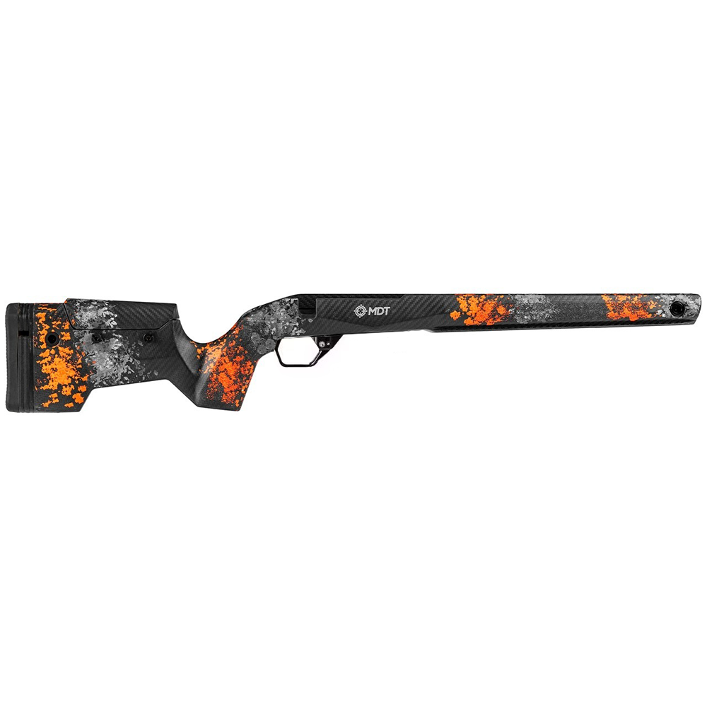 MDT CRBN Remington 700 SA RH Fixed Hunter Orange & Grey w/ARCA Rail & Hunting Bottom Metal 114481-HOG