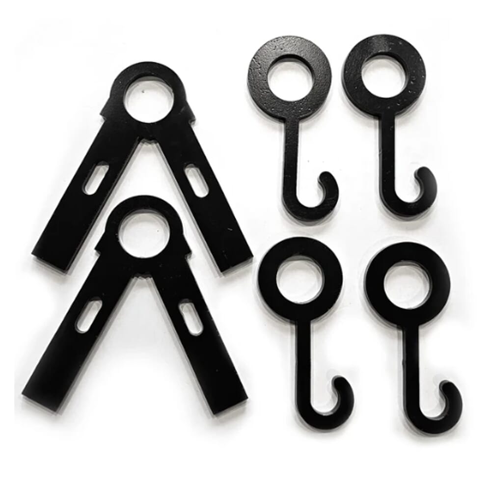 Precision Targets 1" Conduit Leg/Cross Bar Brackets w/4 Gong Hooks 1-CLCBB-4GH