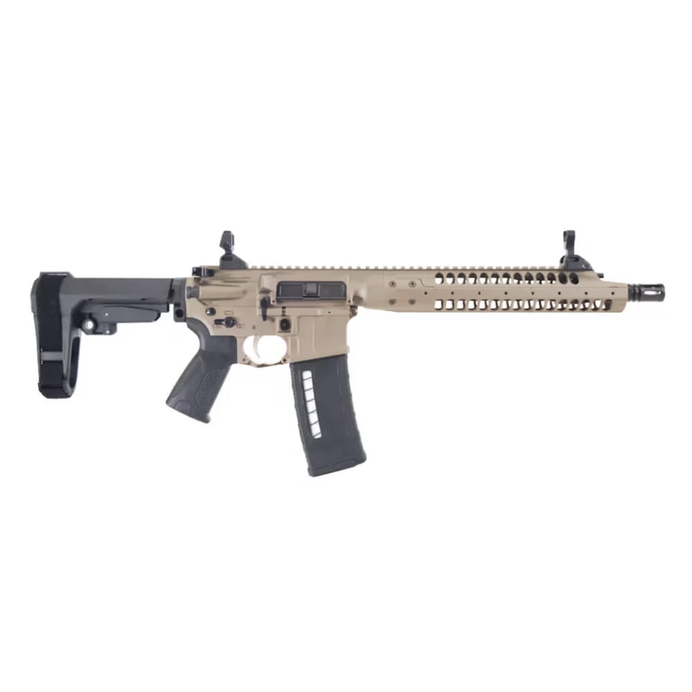 LWRC SIX8-A5 6.8 SPC 10.5" 1:7" 1/2x28 Bbl OD Green Pistol w/SBA3 Brace SIX8A5PODG10SBA3