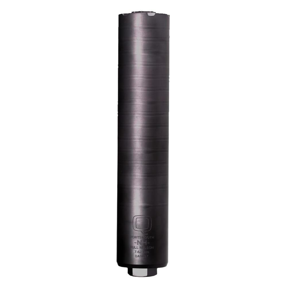 Q, LLC Full Nelson 7.62 rifle suppressor, direct thread, 8.86"x1.75", blasted titanium SIL-FN-DT-762-B