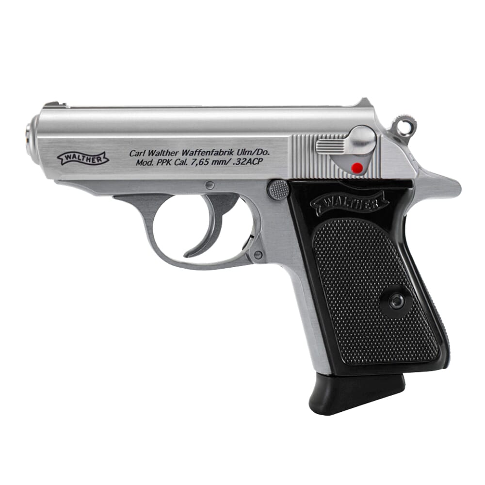 Walther Arms PPK .32 ACP Stainless 3.3" Barrel Pistol w/(2) 7rd Magazines 4796020