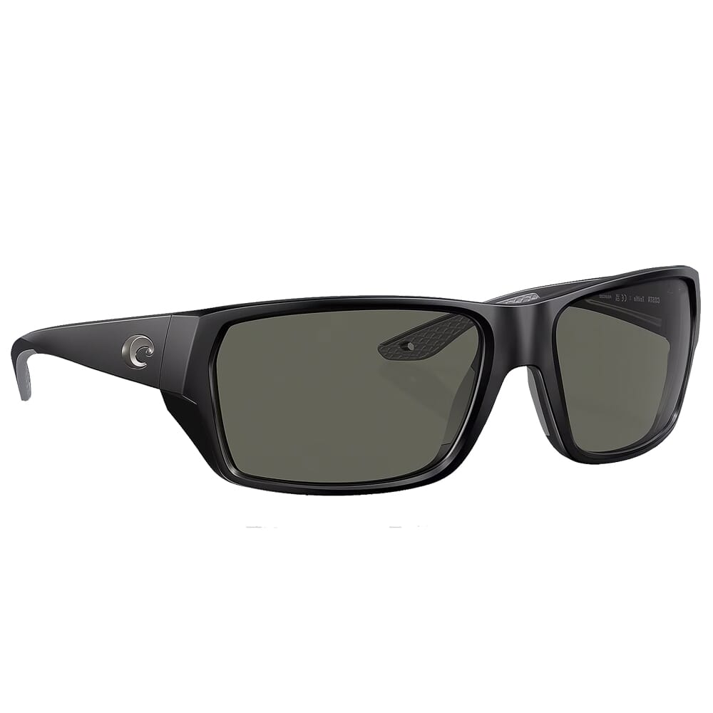 Costa Tailfin Matte Black Frame Sunglasses w/Gray 580G M Lenses 06S9113-91130160