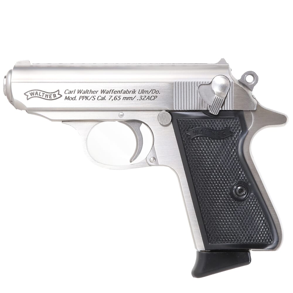 Walther Arms PPK/S .32 ACP Stainless 3.3" Barrel Pistol w/(2) 8rd Magazines 4796022