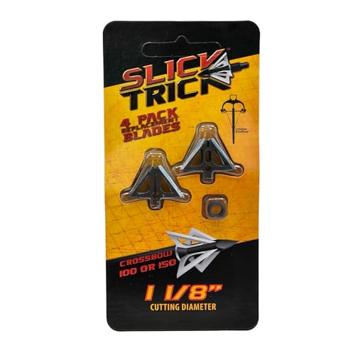Slick Trick 4pk, 1-1/8' XBOW Extra Blades 100/150gr 15STXBXBL