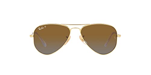 Ray-Ban Junior Aviator Arista Gradient Brown Polar 0RJ9506S-223T552