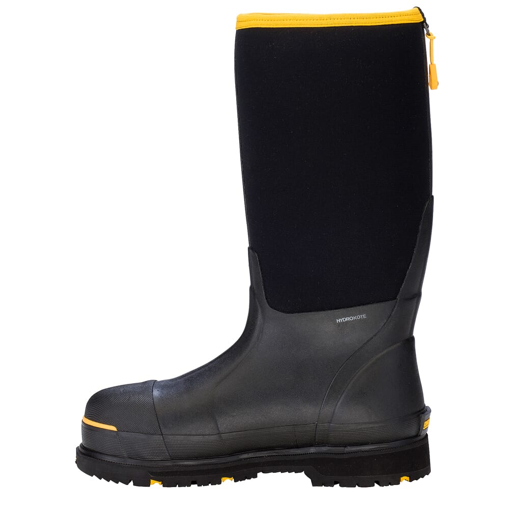 Dryshod Steel-Toe Hi Black/Yellow Boots STT-UH-BK-M