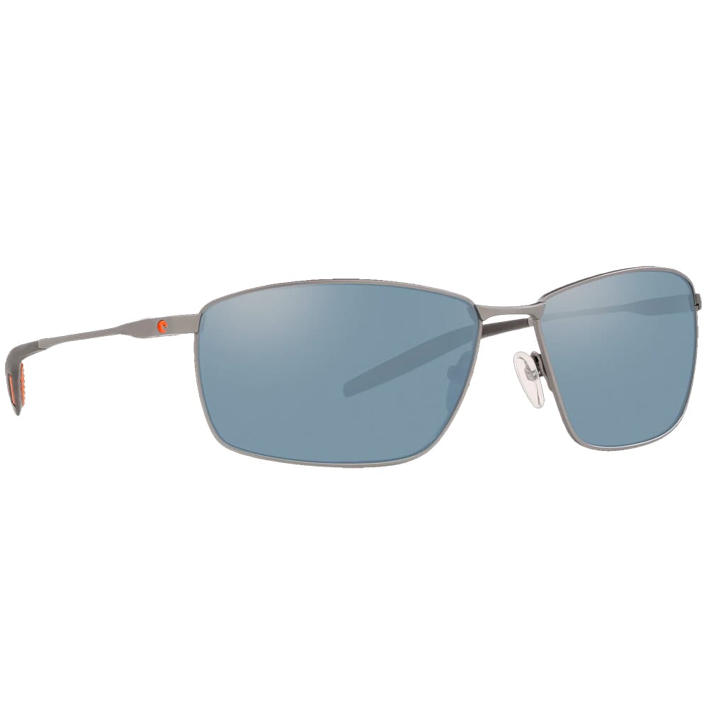 Costa Turret Matte Silver + Translucent Grey/Orange Sunglasses TRT-228