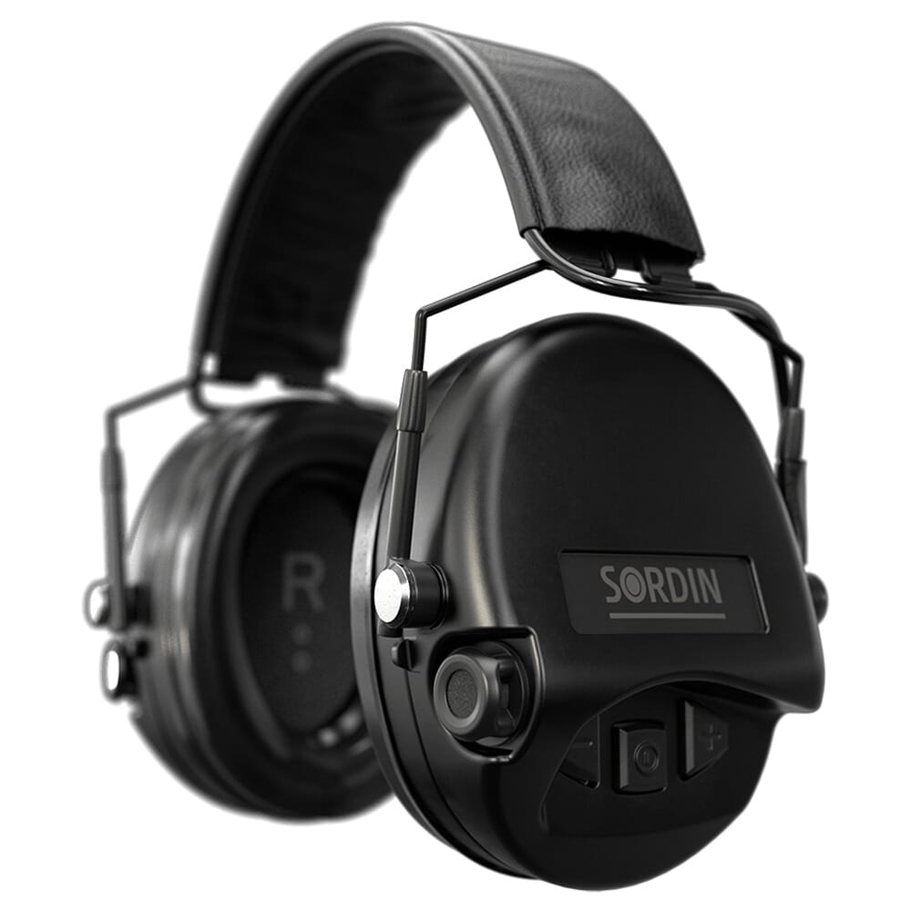 Sordin Supreme TM MIL AUX SFA Slim Black Headband 74508-04-S-US