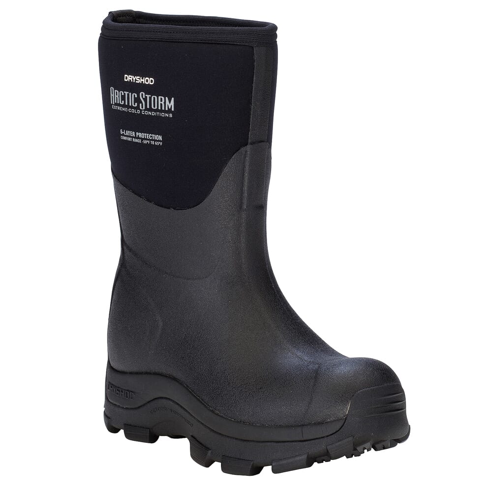 Dryshod Women's Arctic Storm Mid Black/White Boot ARS-WM-BK-W