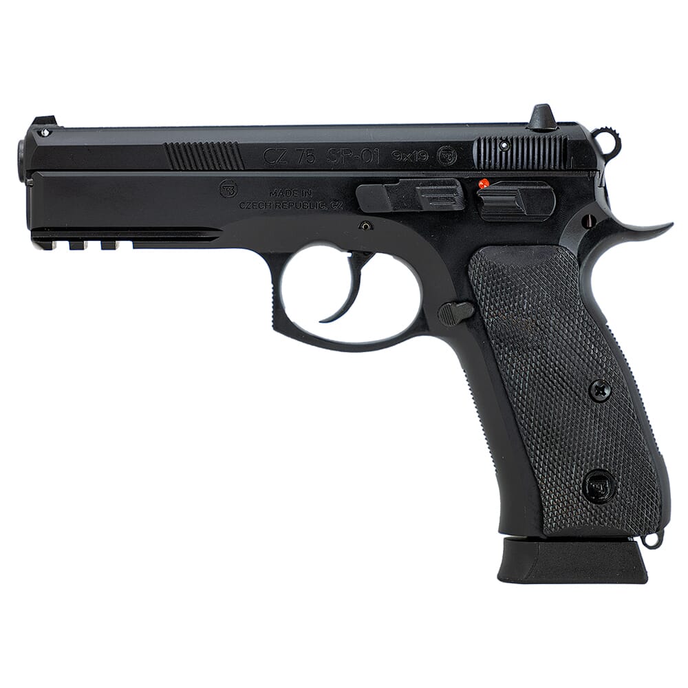 CZ-USA 75 SP-01 Tactical 9mm Blk 10rd Handgun w/Luminescent Front/Rear Sights & Ambi Decocker 81353