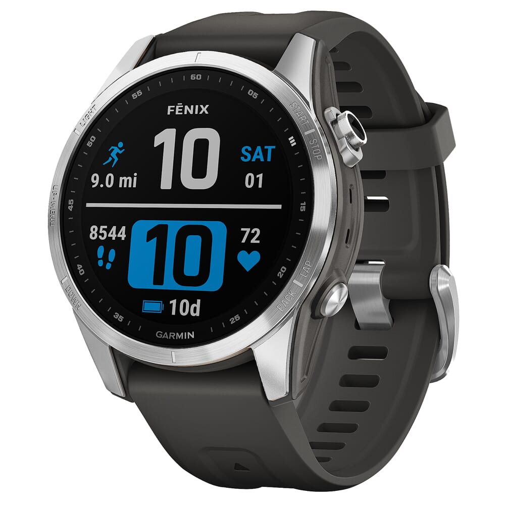 Garmin fenix 7S Stainless Steel w/Graphite Band Smartwatch 010-02539-00