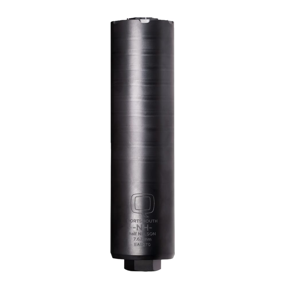 Q, LLC Half Nelson 7.62 rifle suppressor, direct thread, 6.85"x1.75", blasted titanium SIL-HN-DT-762-B