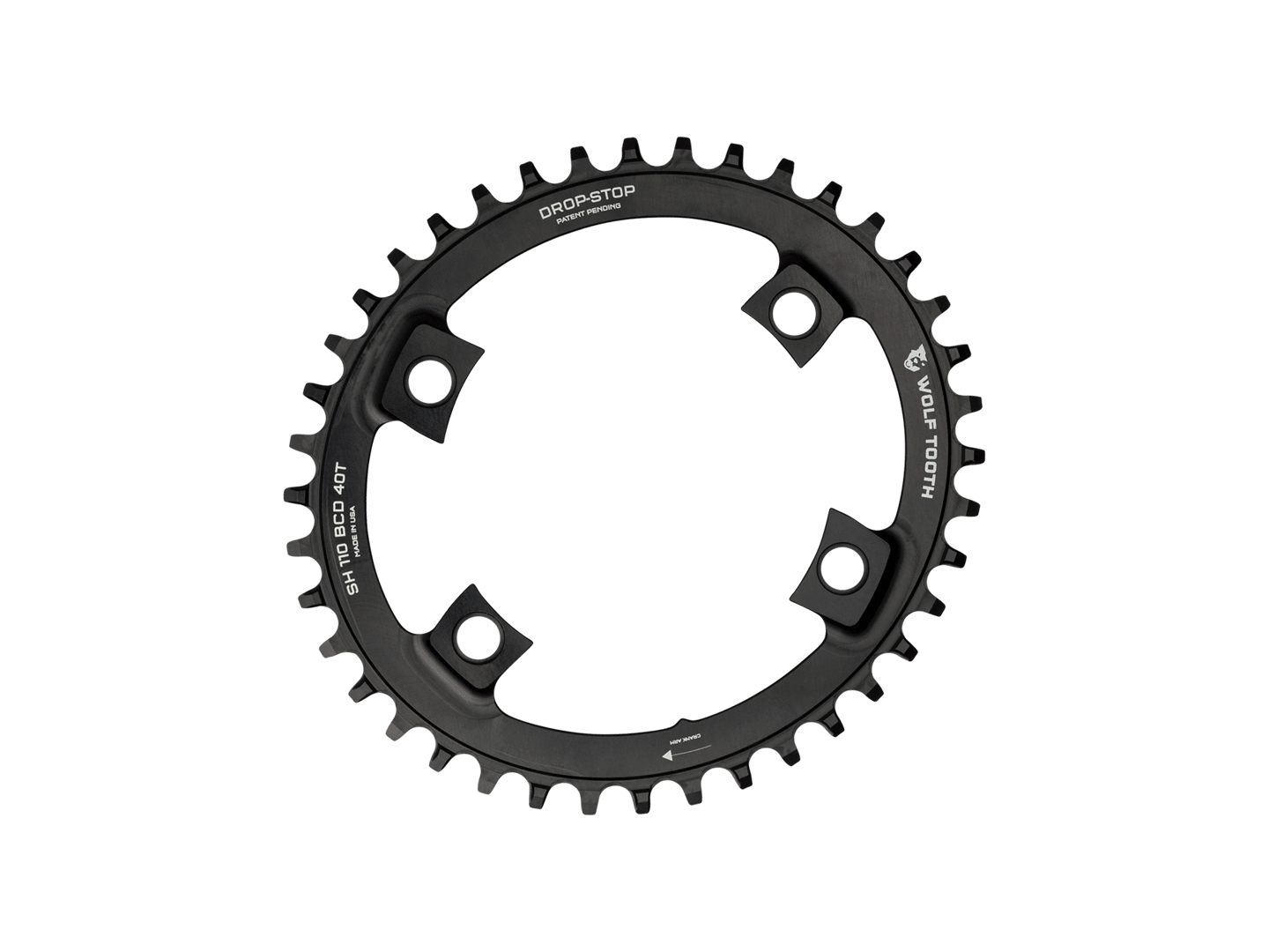 Wolf Tooth Drop-Stop 110 Asymmetric Elliptical Chainring