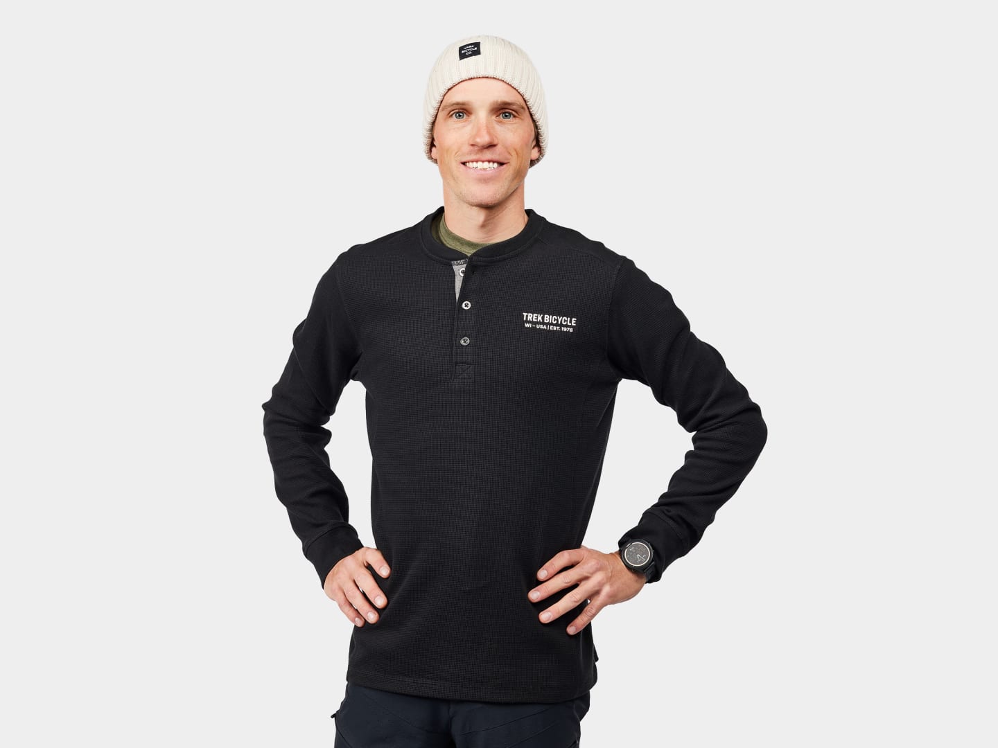 Trek Bicycle Unisex Long Sleeve Henley