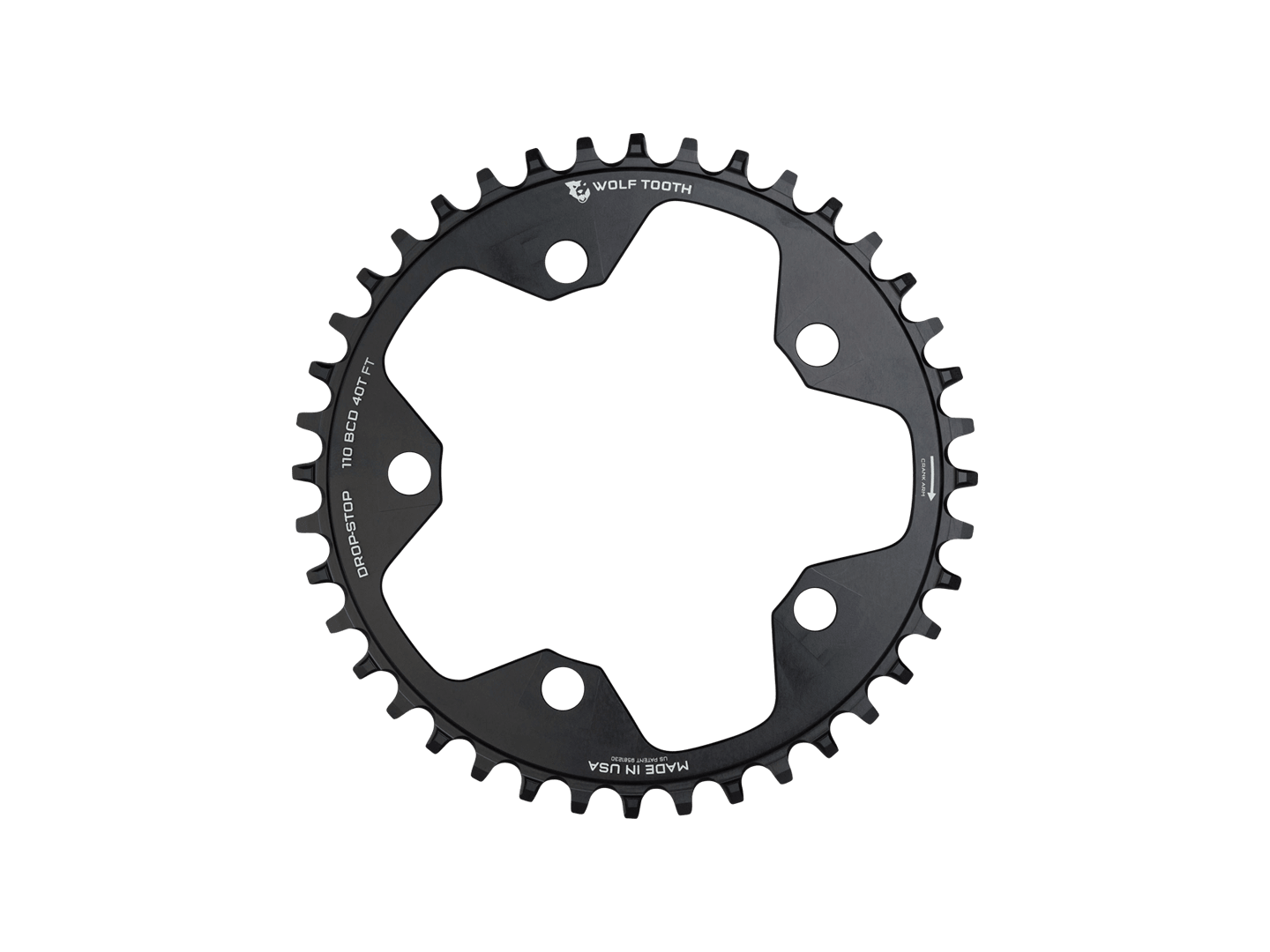 Wolf Tooth Drop-Stop Flattop 110 BCD Chainring