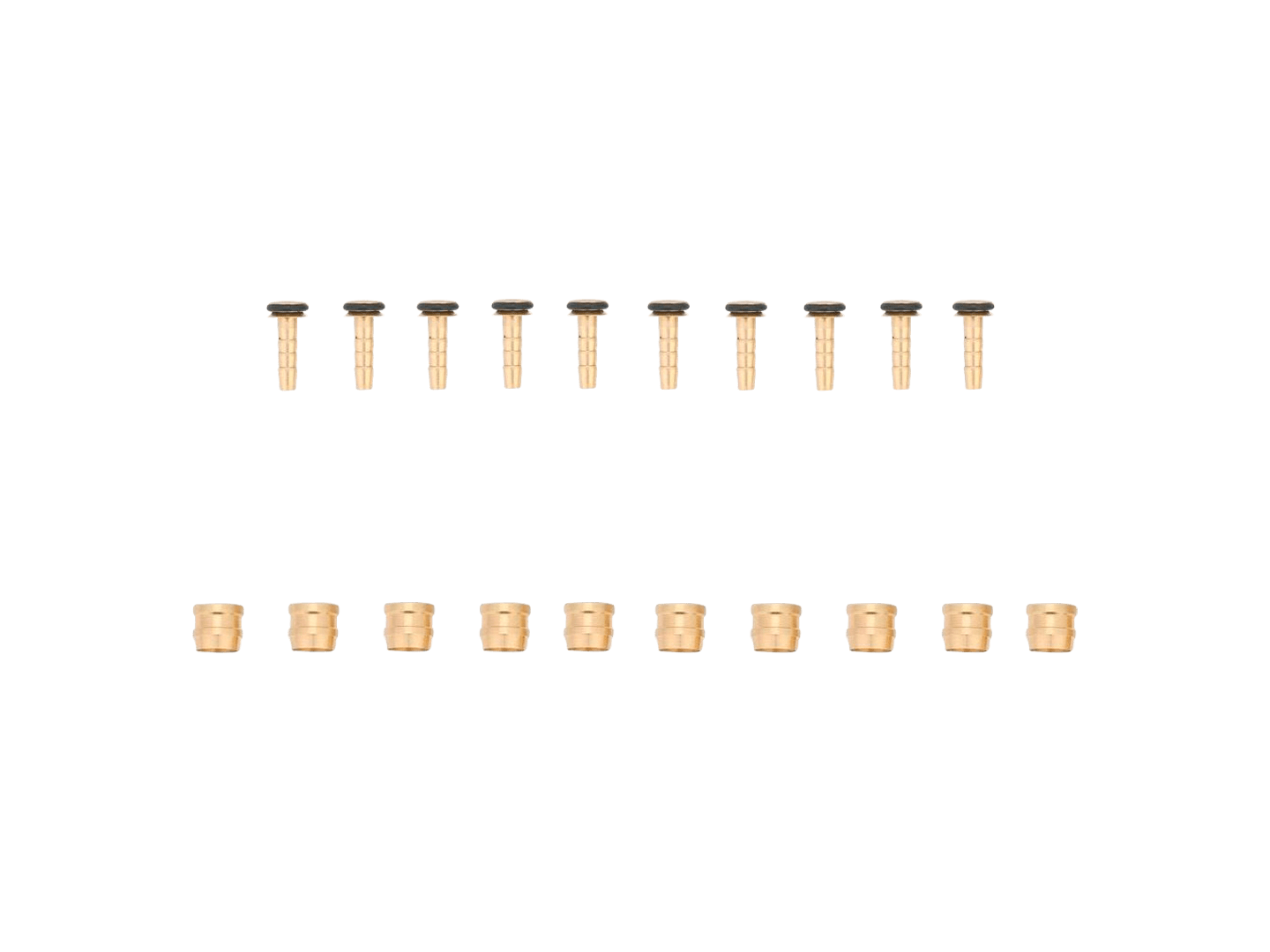 Tektro Hydraulic Brake Olive and Barb Hose Fittings - 10 Pack