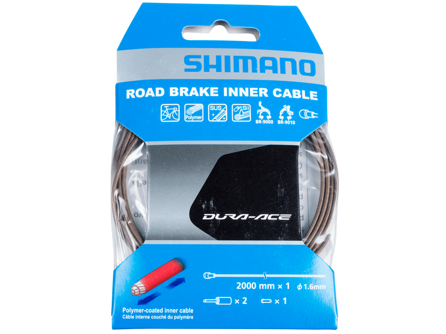 Shimano Polymer-Coated Stainless Steel Brake Cable