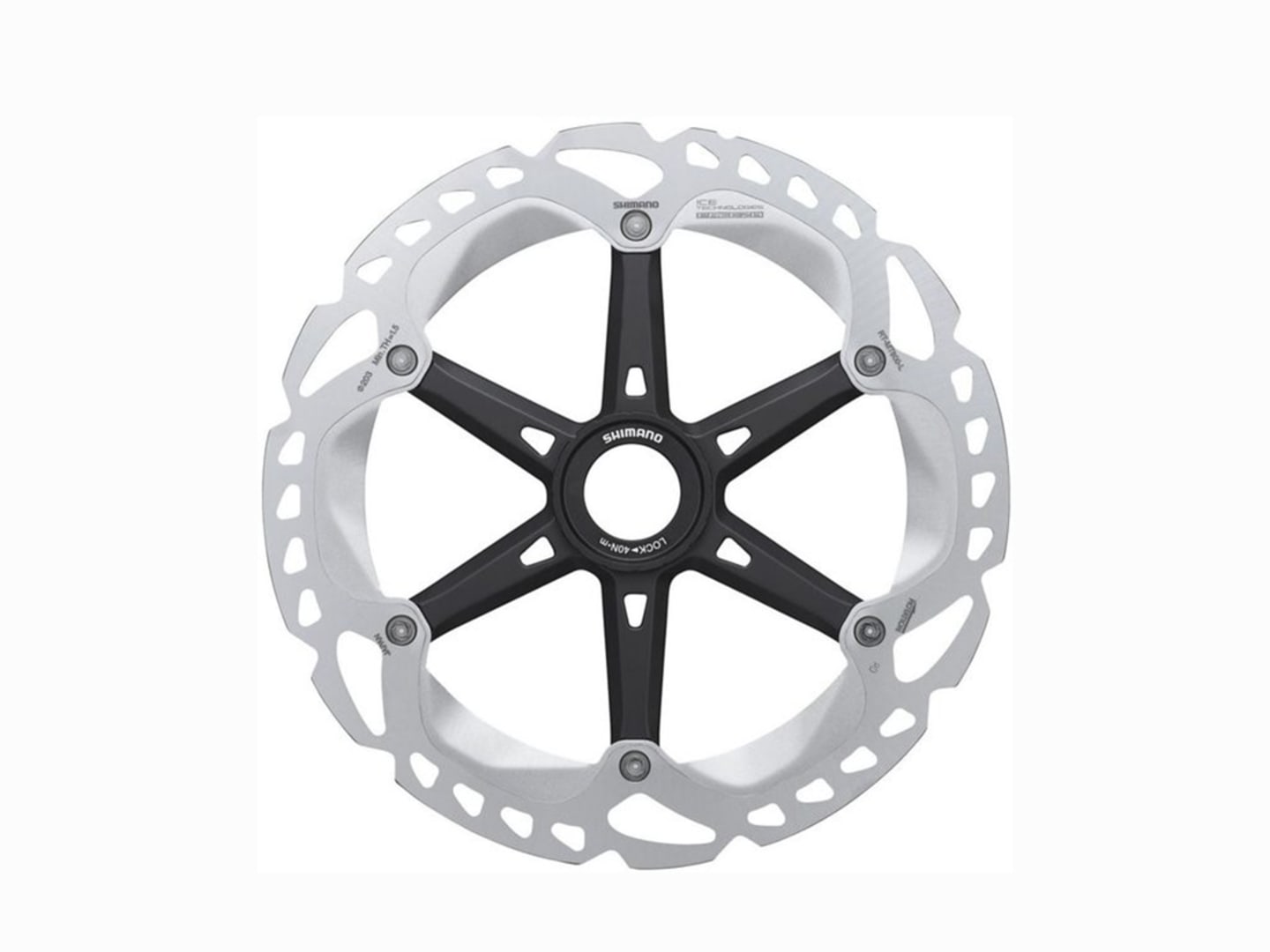Shimano Deore XT MT800 Centerlock Disc Brake Rotor with External-Notched Lockring