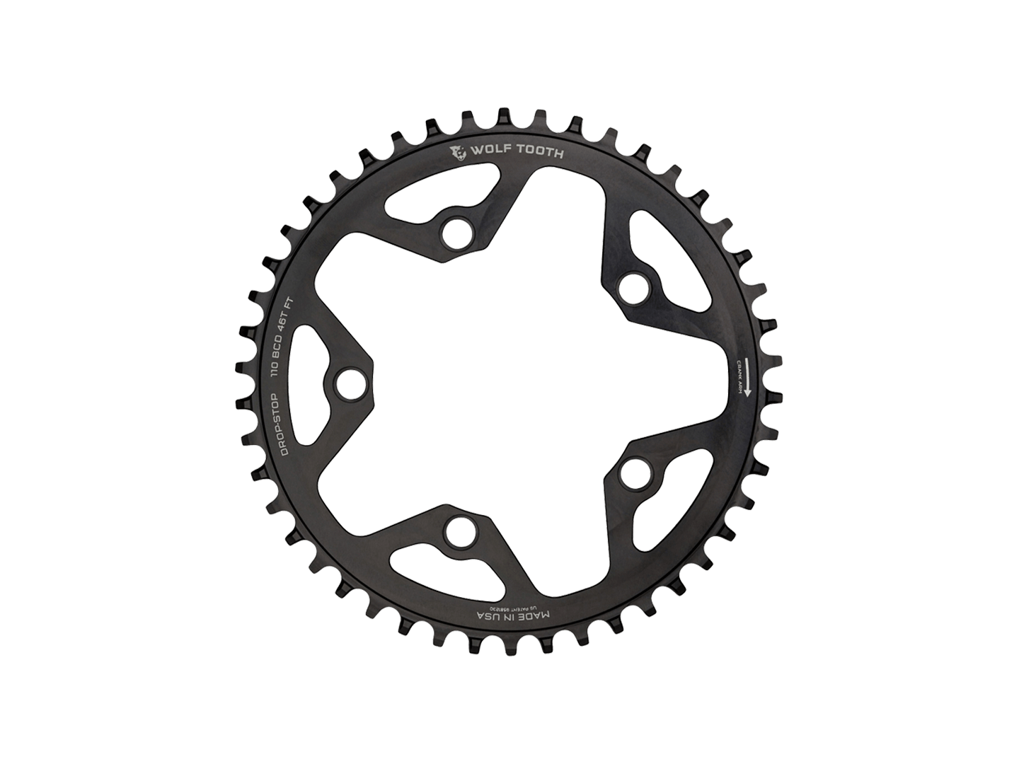 Wolf Tooth Drop-Stop Flattop 110 BCD Chainring