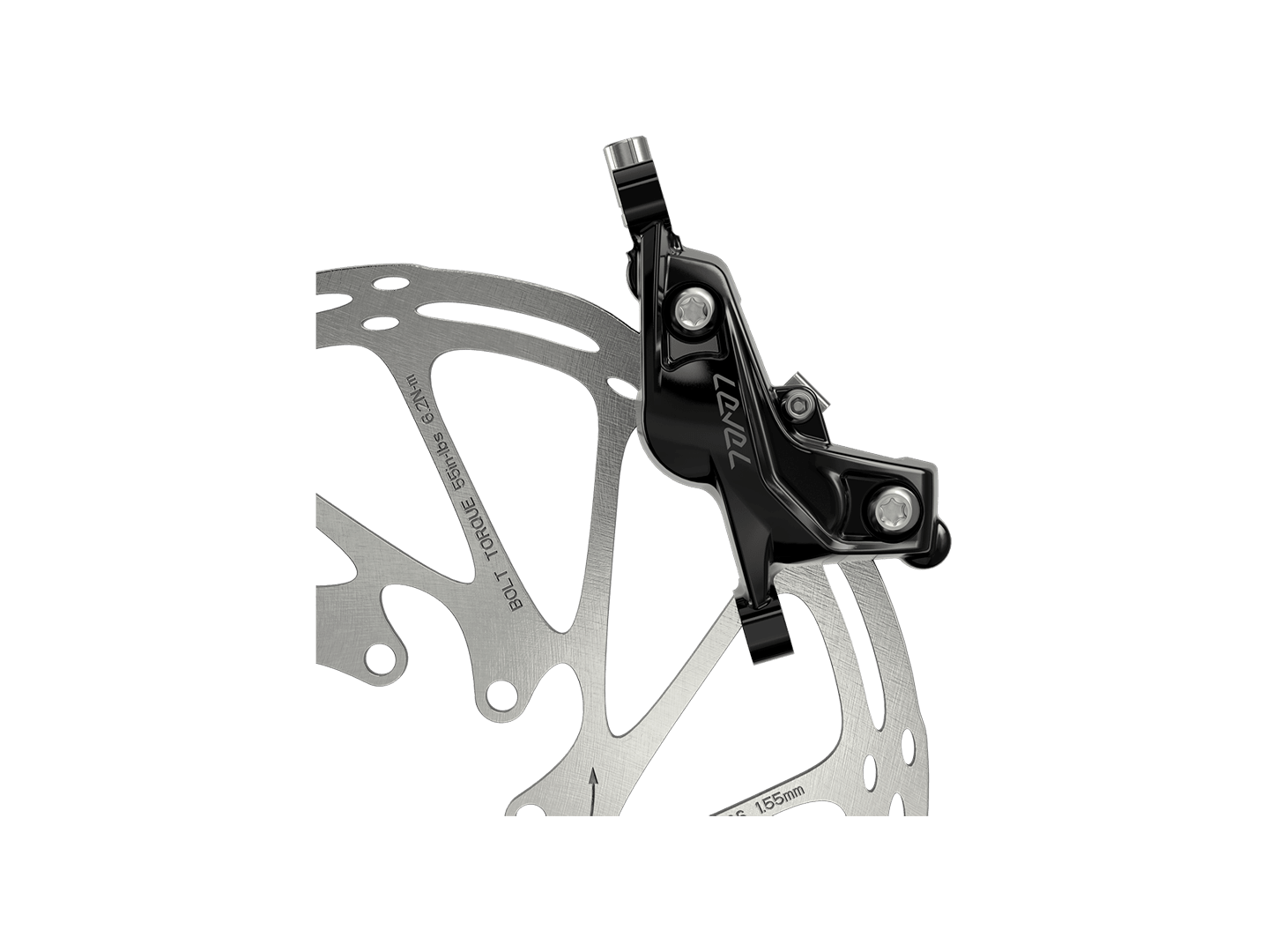 SRAM Level Silver Stealth 4-Piston Hydraulic Brakeset