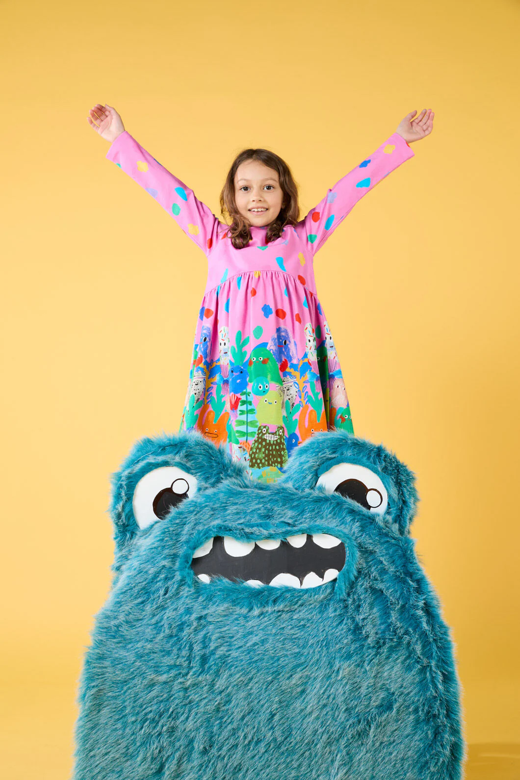 Monsters Kids Border Dress