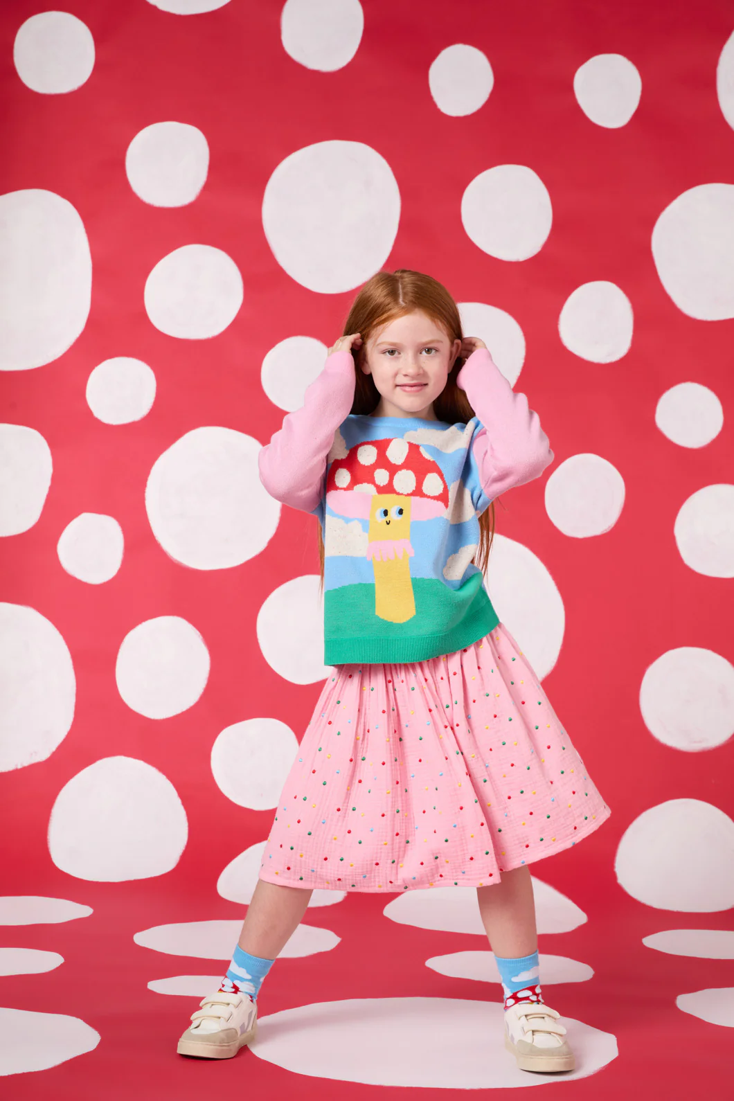 Emb Spot Kids Skirt