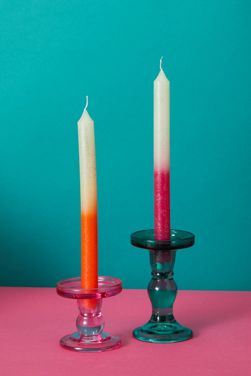 Red Glass Candle Hlr Sml
