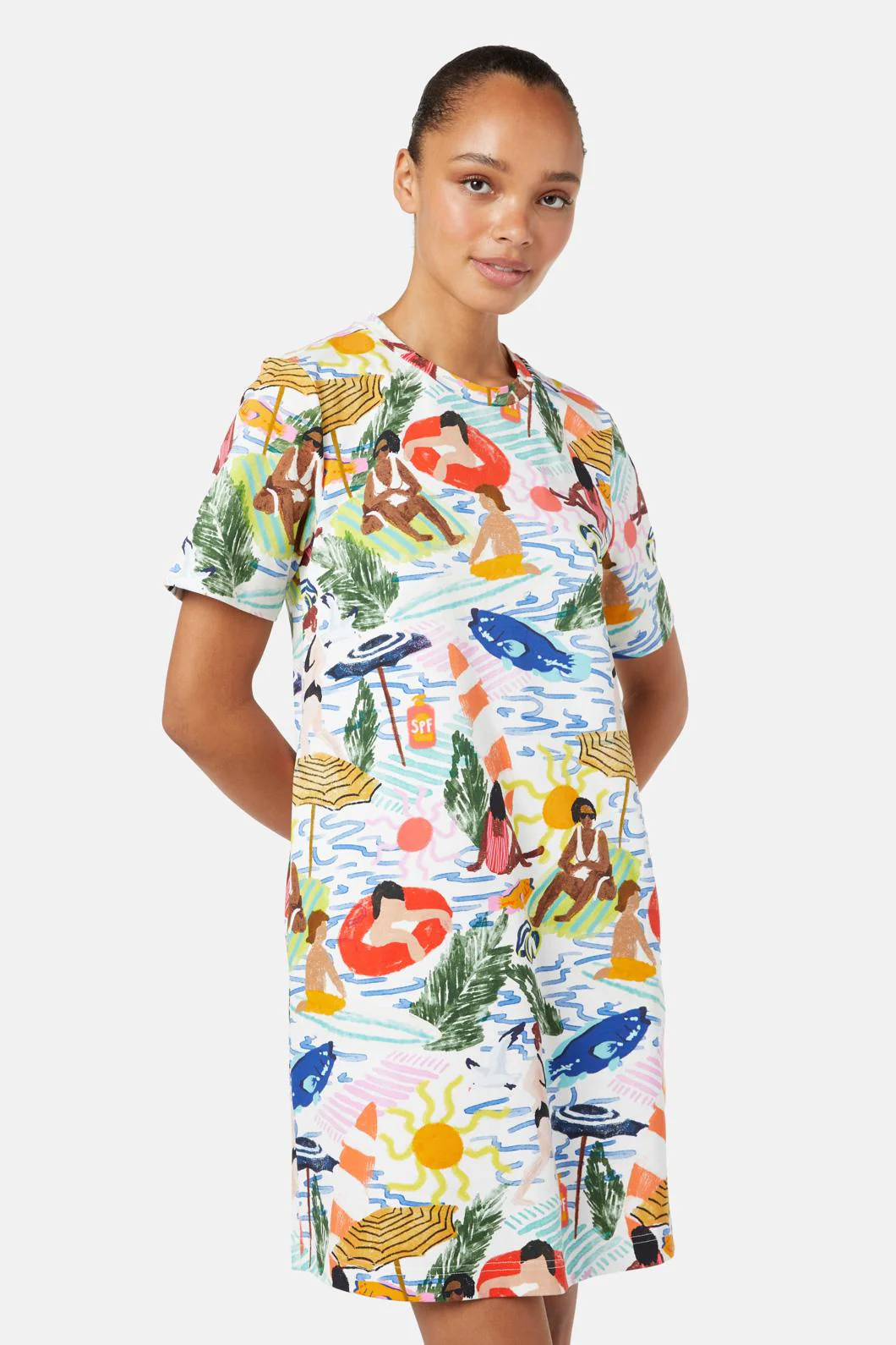 Between The Flags Jersey Dress