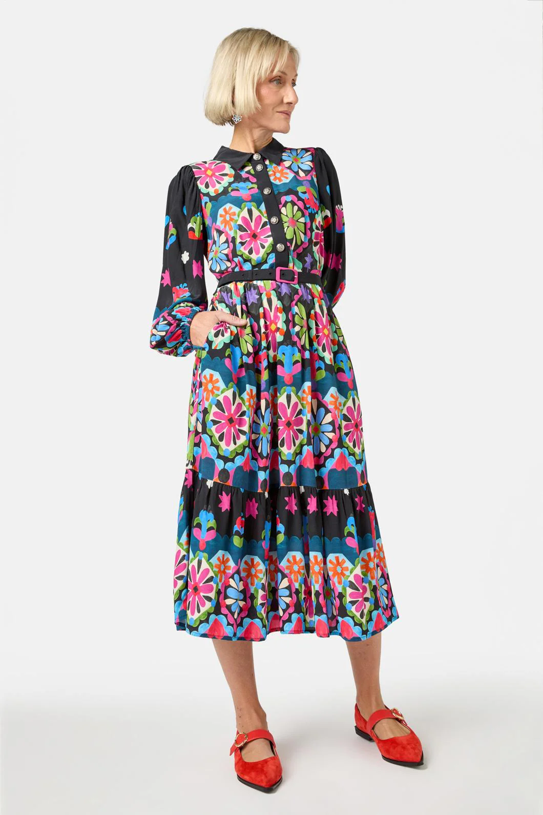 Friendly Folk Shirt Dress