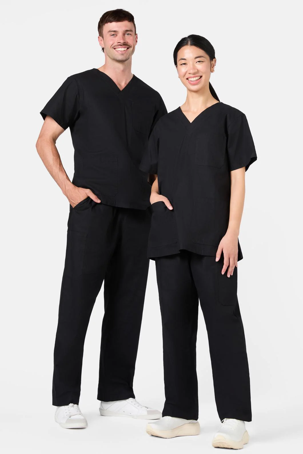 Plain Black Scrub Set
