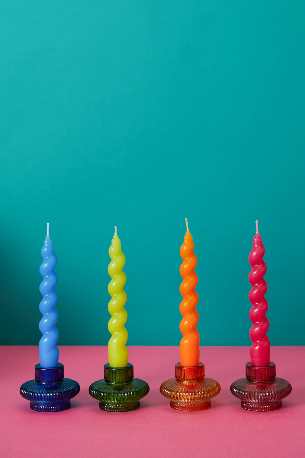 Swirl Taper Candles S/4