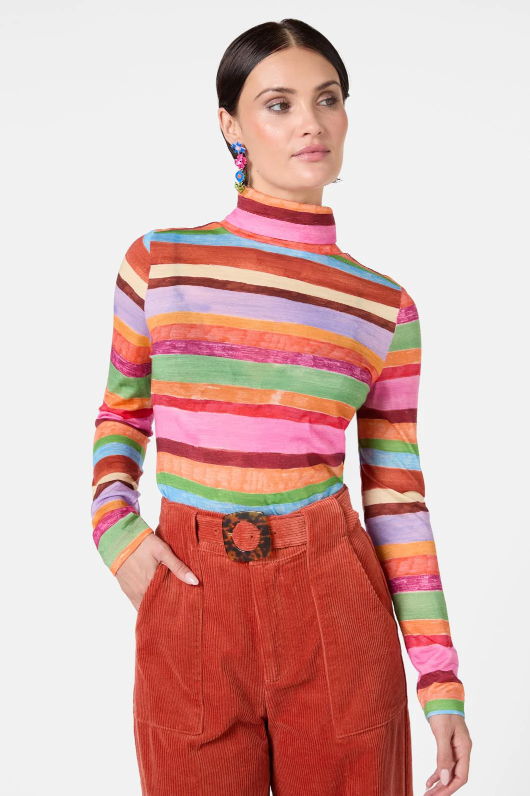 Technicolour Polo Top