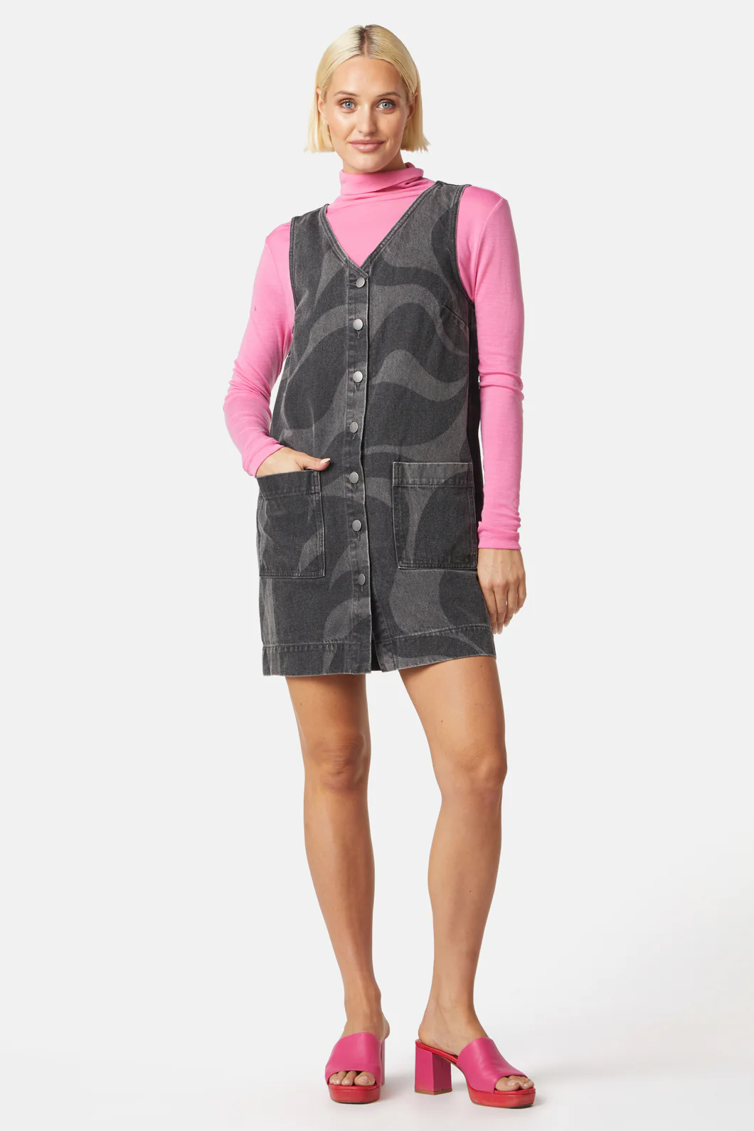 Wave Length Stone Pinafore