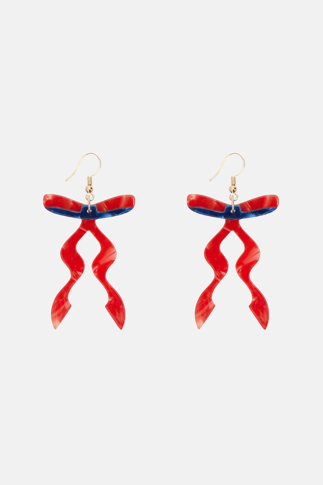 Red Ribbon Earrings