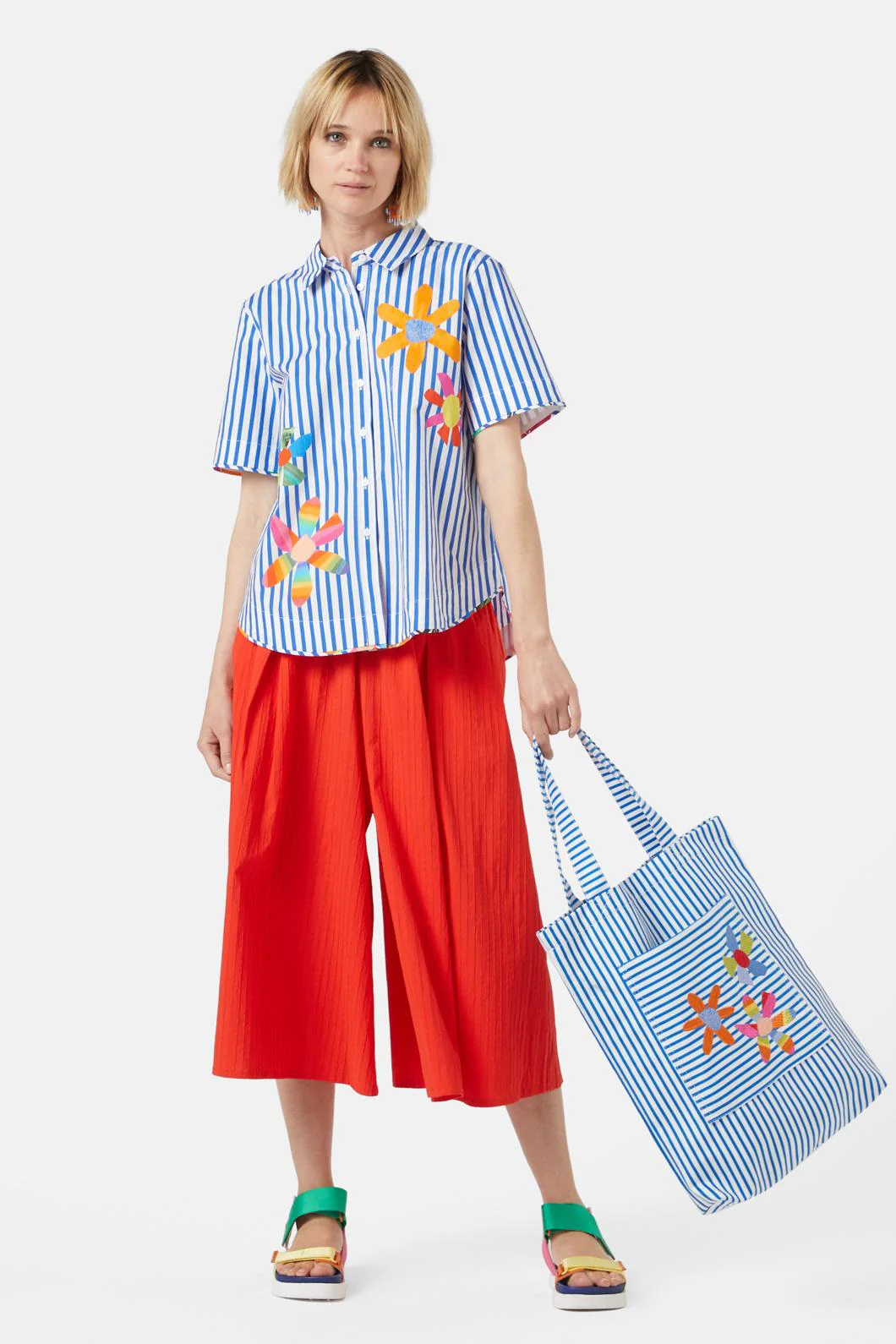 Rainbow Flower Tote