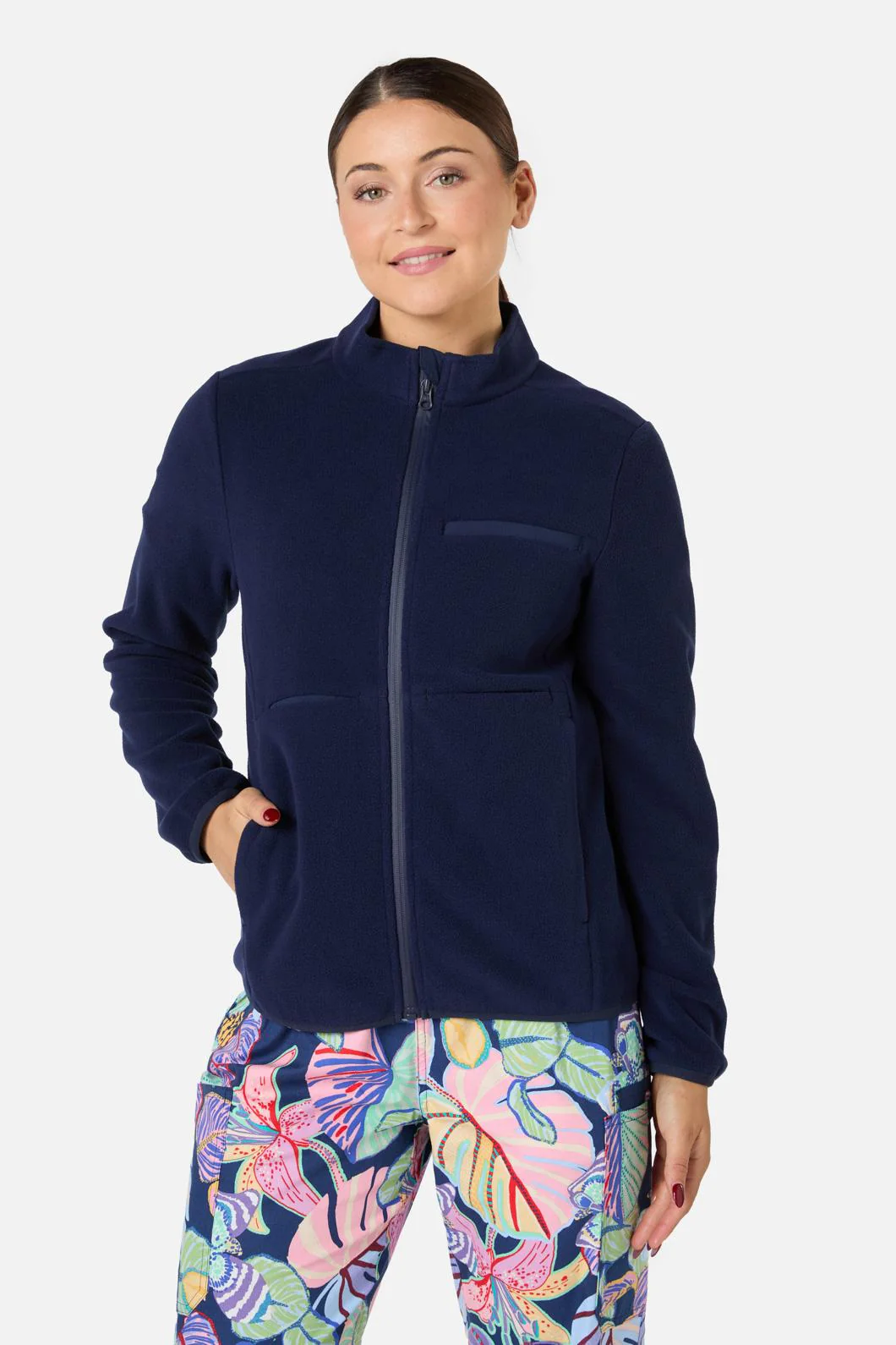 Scrubs Navy Micro Polar Fleece Jkt