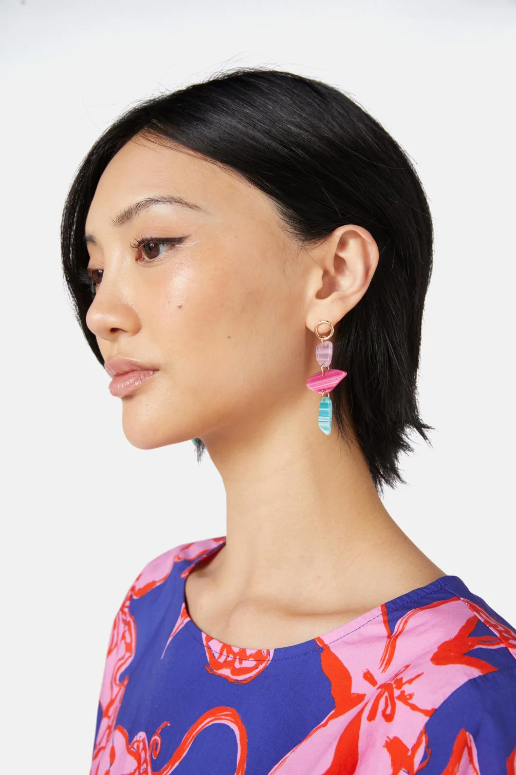 Gem Pebble Earring
