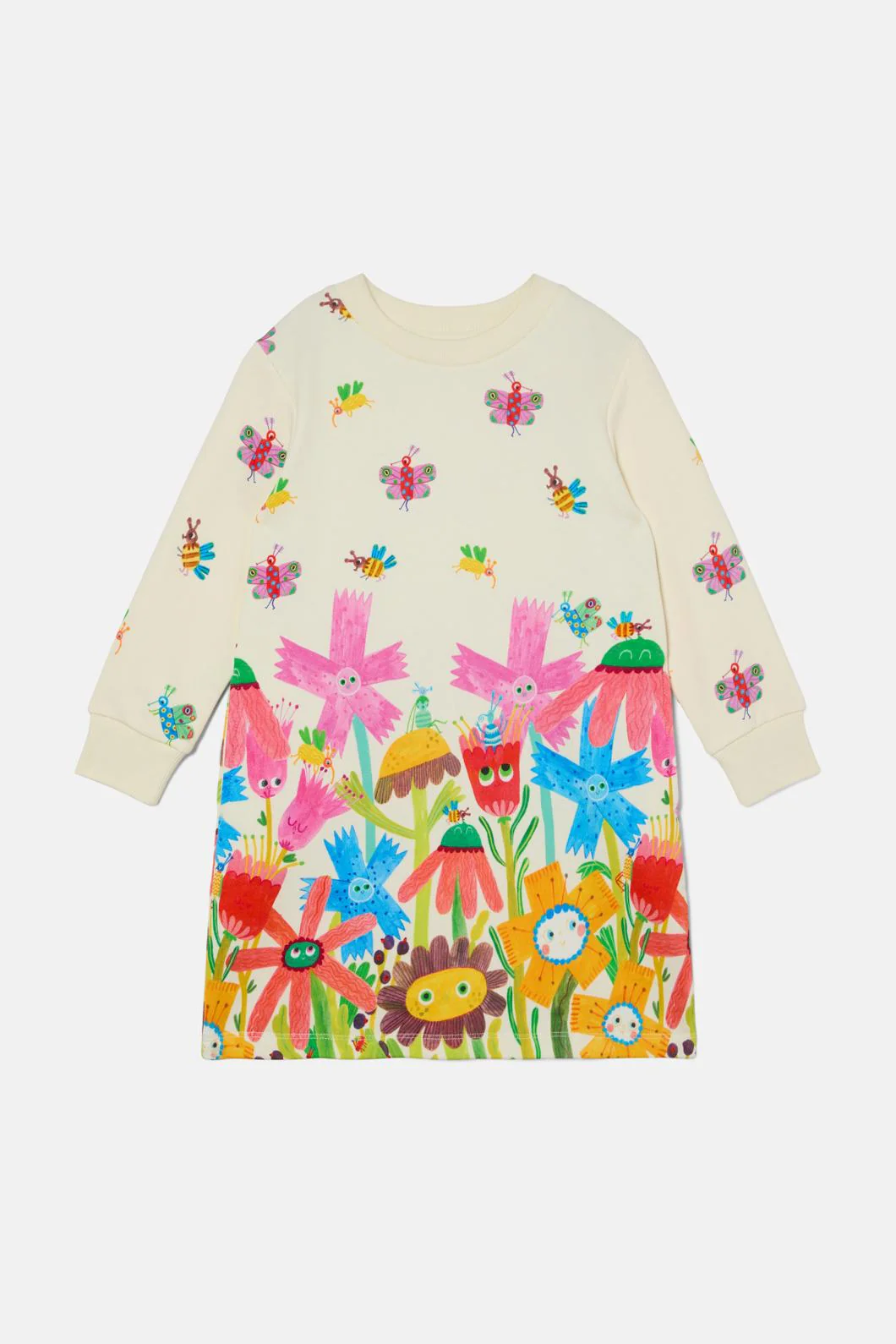 Happy Floral Kids Border Dress