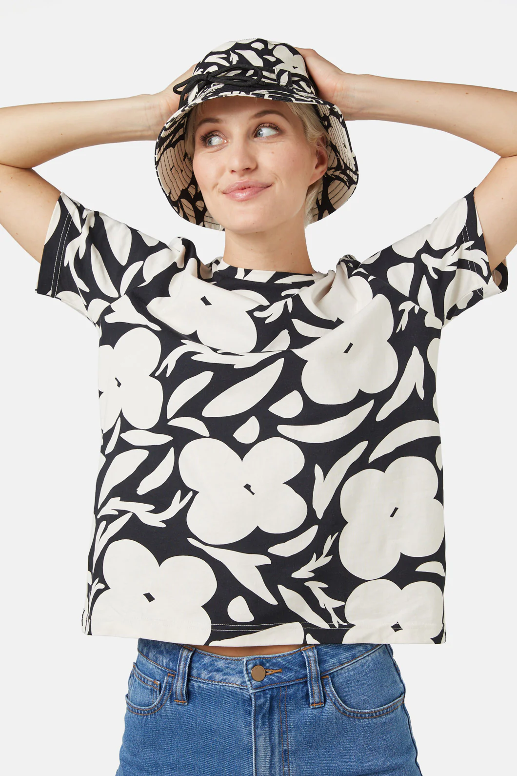 Floral Snake Bucket Hat