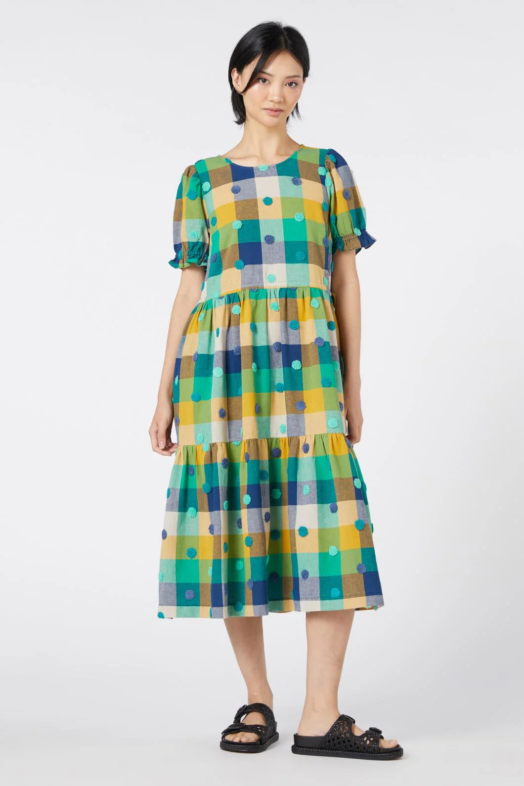 Polka Spot Gingham Dress