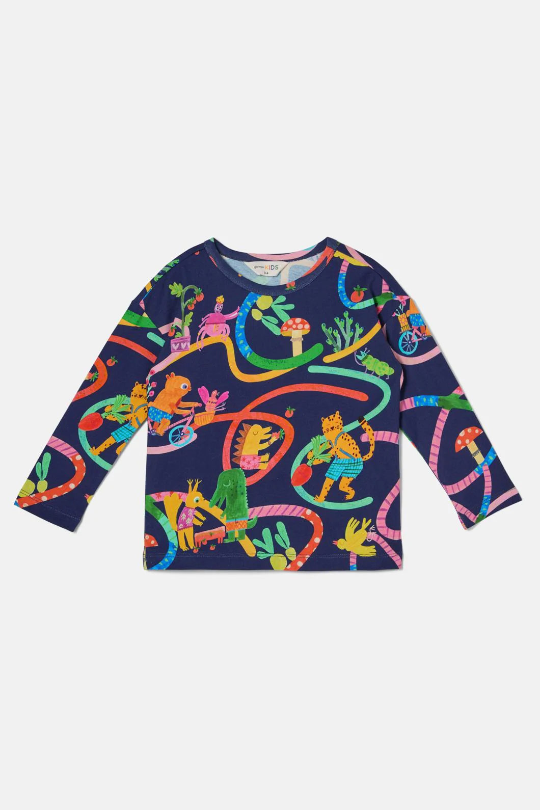Riding Swirl Kids LS Tee