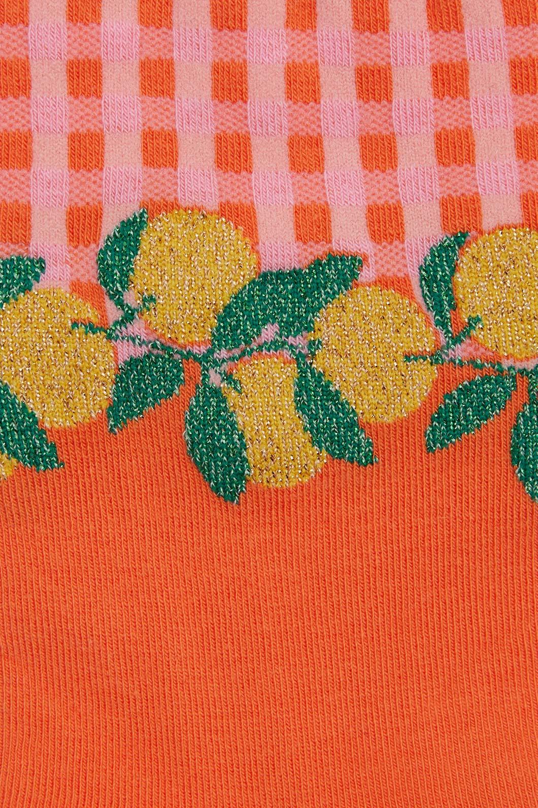 Gingham Oranges Socks