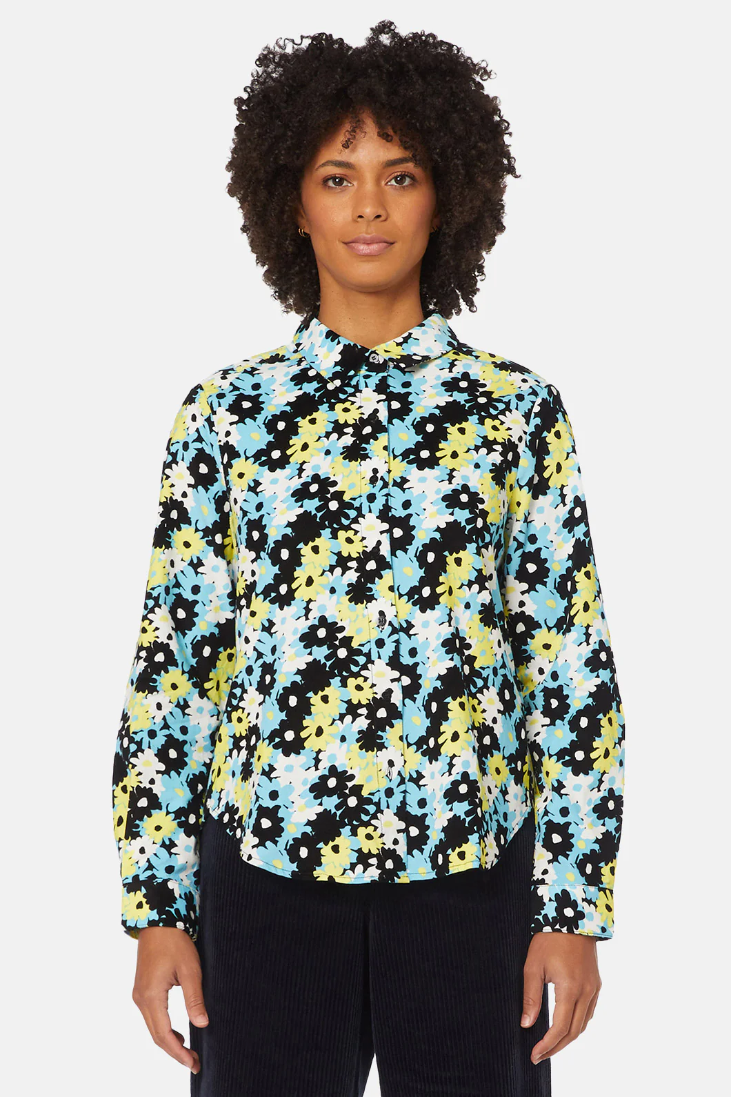 Micro Floral Babycord Shirt