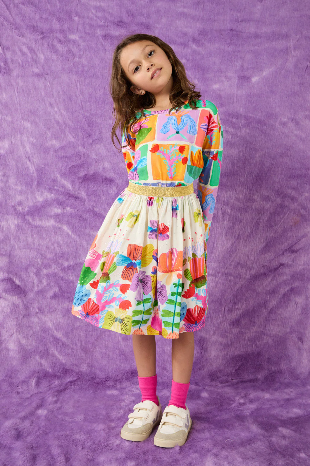 Wild Blooms Kids LS Tee