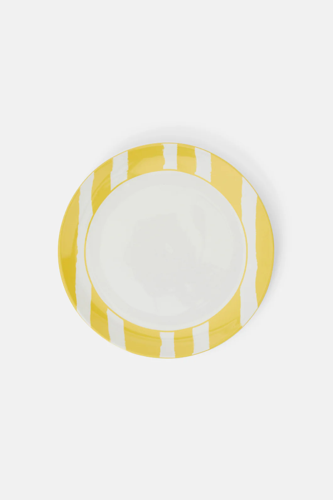 Stripe Yellow Plate Lge